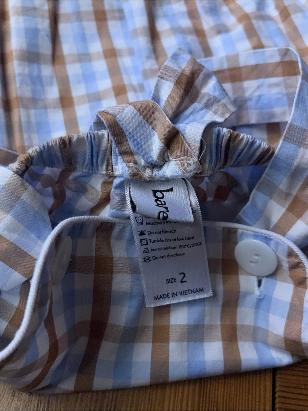 Bare Baby Plaid Toddler Boy Bubble Romper Size 2